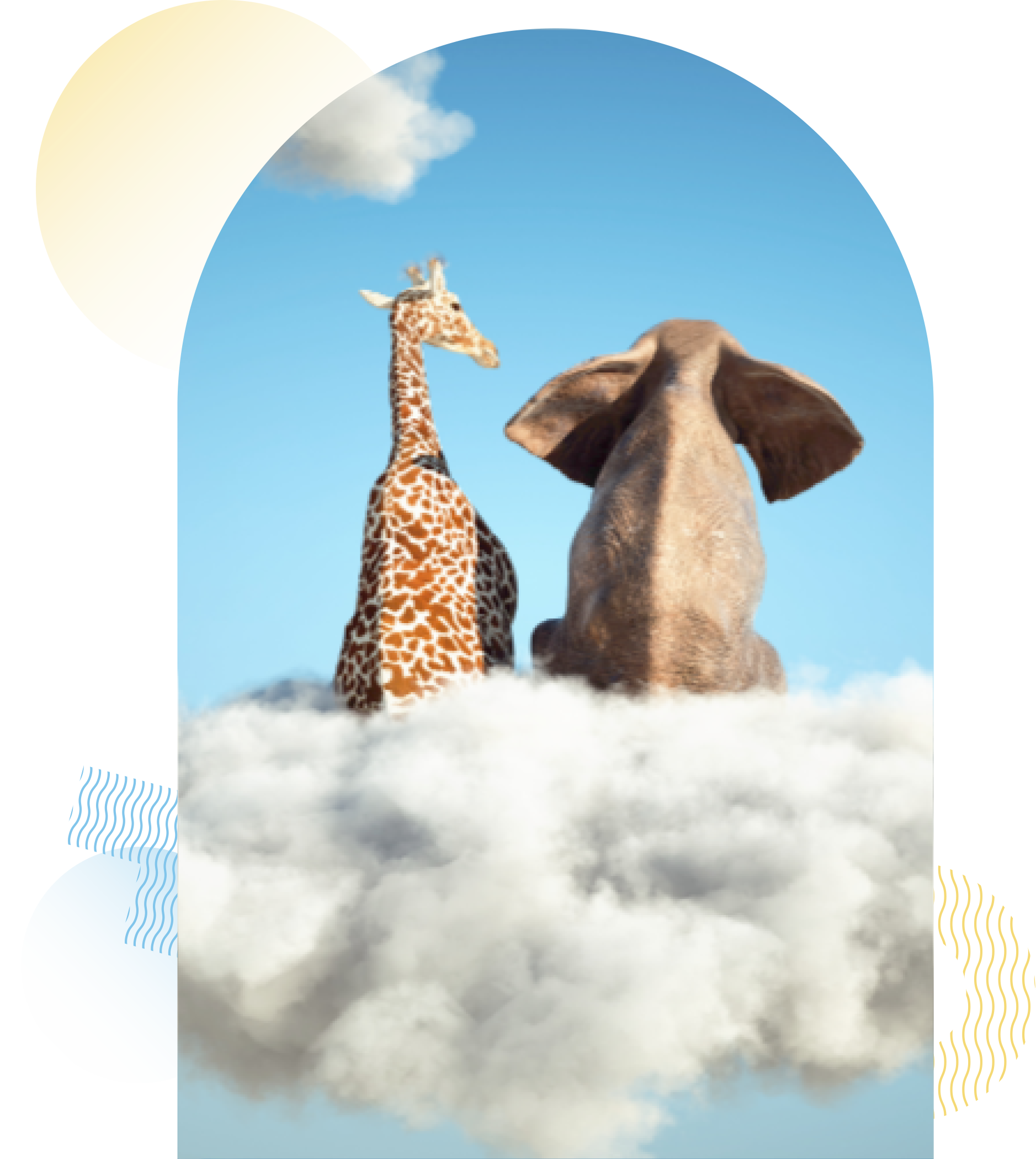 Giraffe_and_Elephant_in_Clouds